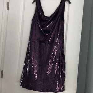 Purple sequin dress